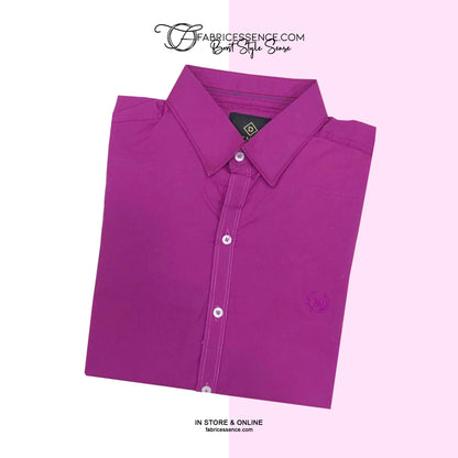 Men's Casual Shirt - Dark Magenta || SCS0017