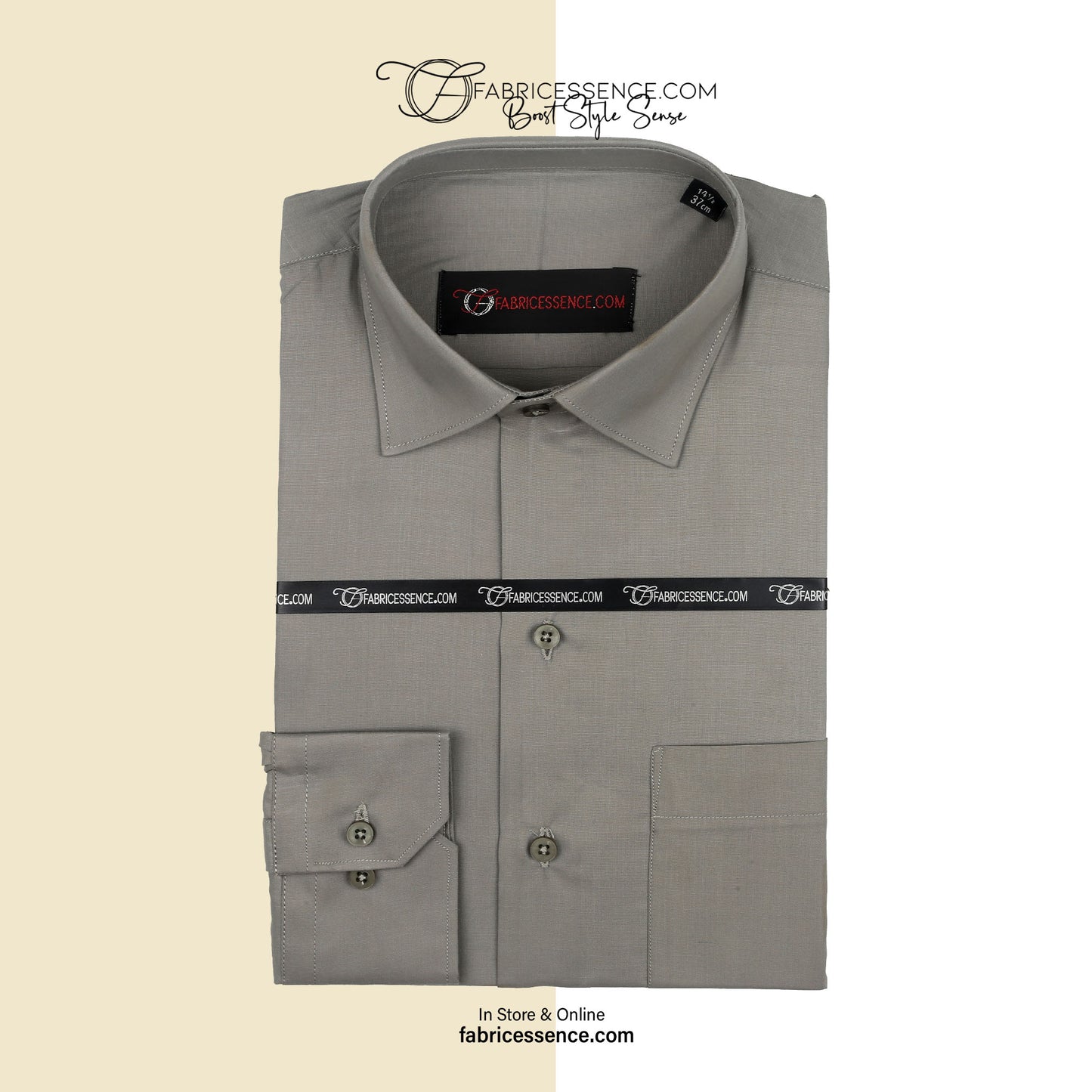 Plain Men's || Charcoal Color || Formal Shirt - FE1199CC