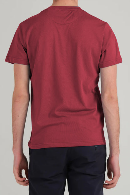 T-Shirt  Basic Maroon Plain Half Sleeves Men’s Round Neck (RNTS-102)