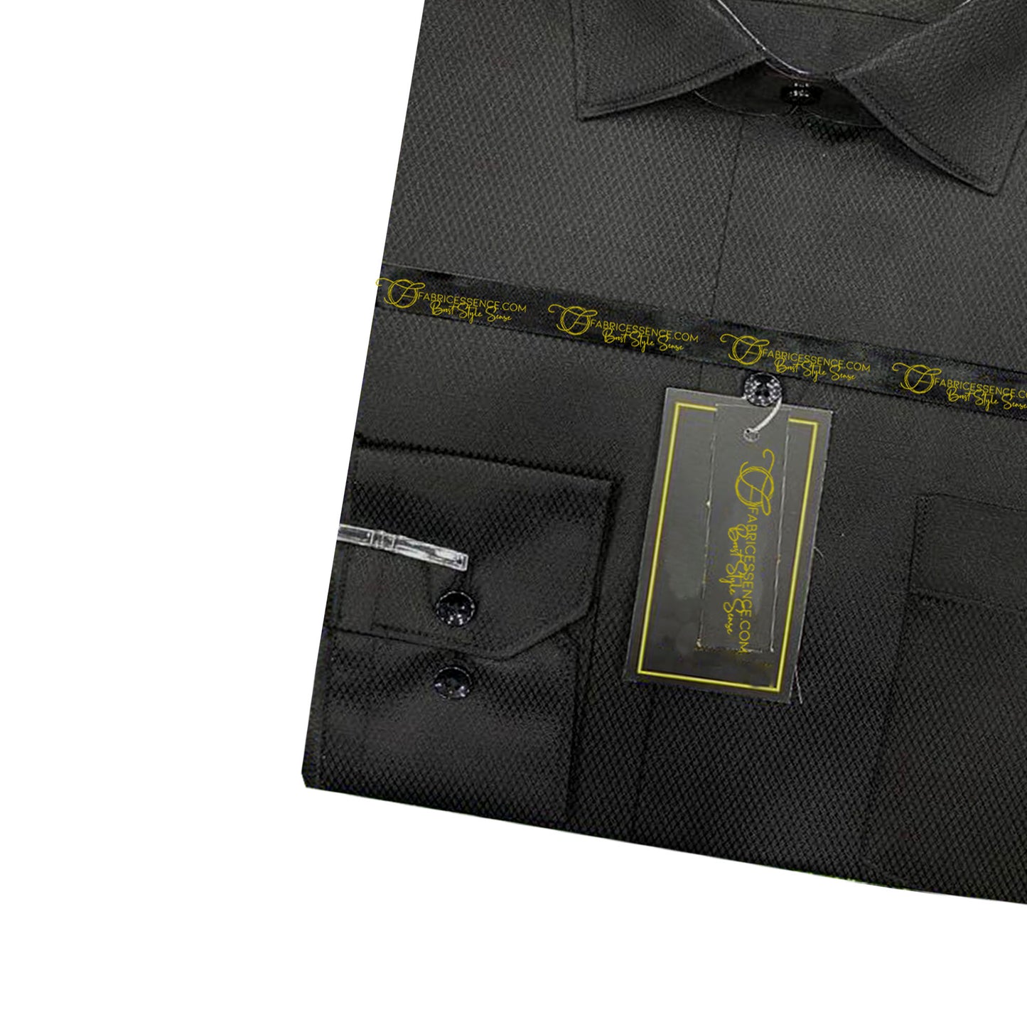 Self DIAMOND Design Dobby Formal Shirt - Black Color  || MFE0024