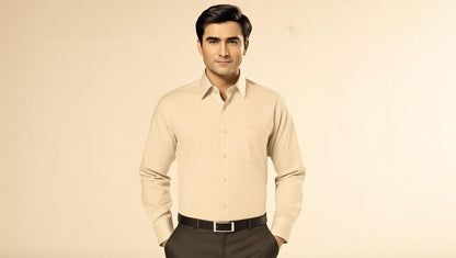 Men's Plain Formal Shirt - |Skin Color | FE1199SC