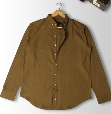 Slim Fit - Chambray Trendy Casual Shirt || Brown |