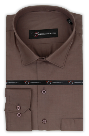 Signature Men's Plain Formal Shirt - | Medium Brown | FCPS0024