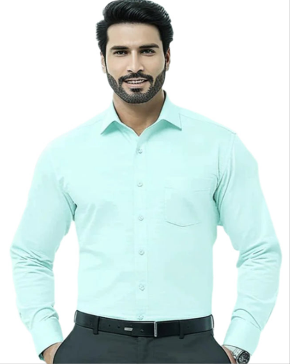 Men's Plain Formal Shirt - | Light Green | FE1199CC