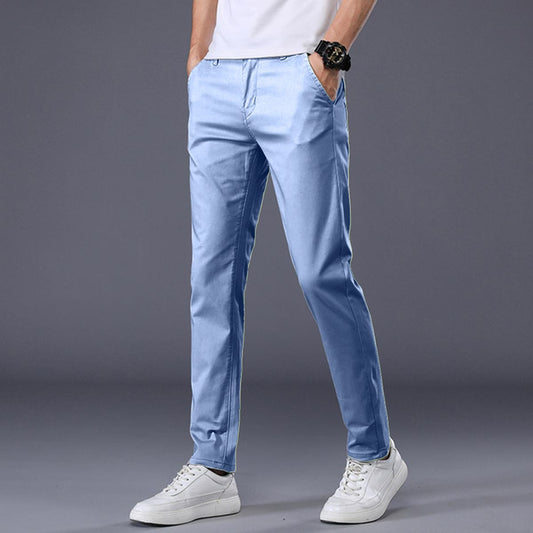 Cotton Chino Dress Pants || Sea Blue || FE102