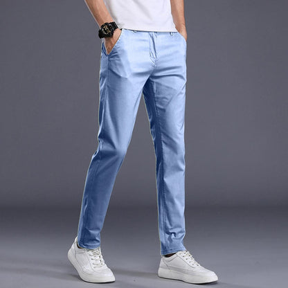 Cotton Chino Dress Pants || Sea Blue || FE102