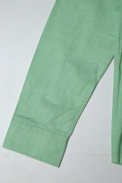 Slim Fit - Chambray Trendy Casual Shirt || Classy Light Green |