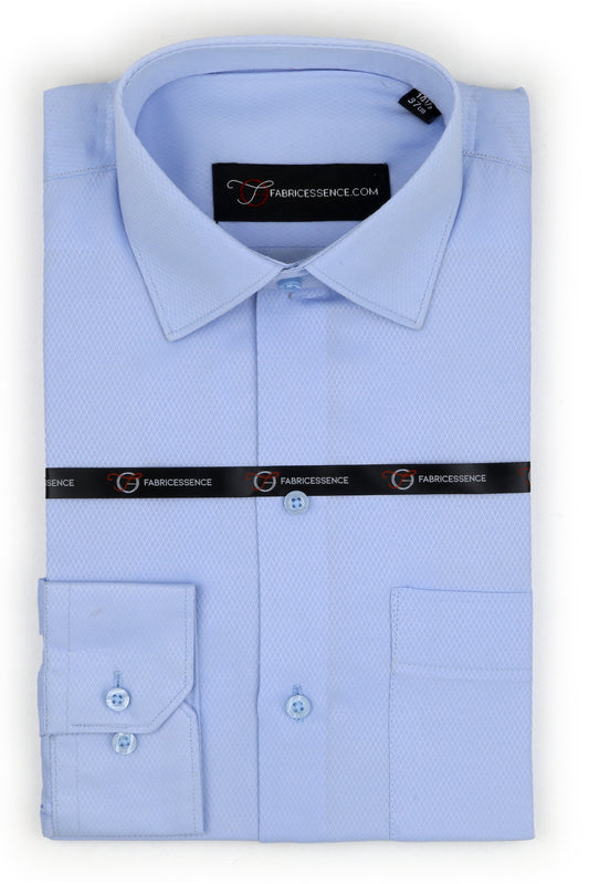 Diamond Design Dobby Formal Shirt - Sky Blue | DFE2409 |