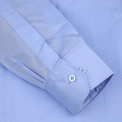 Diamond Design Dobby Formal Shirt - Sky Blue | DFE2409 |