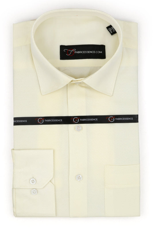 Diamond Self Design Dobby Formal Shirt - Cream | MFE0024 |