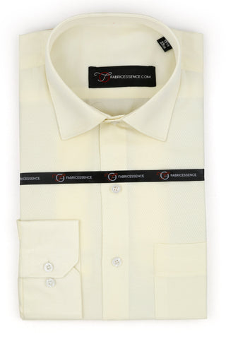 Diamond Self Design Dobby Formal Shirt - Cream | MFE0024 |