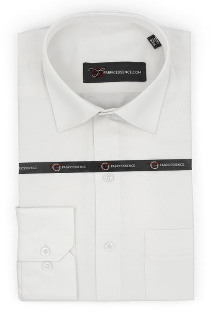 Diamond Design Dobby Formal Shirt - Off White | DFE2409 |