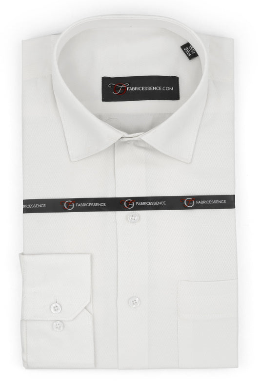 Diamond Design Dobby Formal Shirt - Off White | DFE2409 |