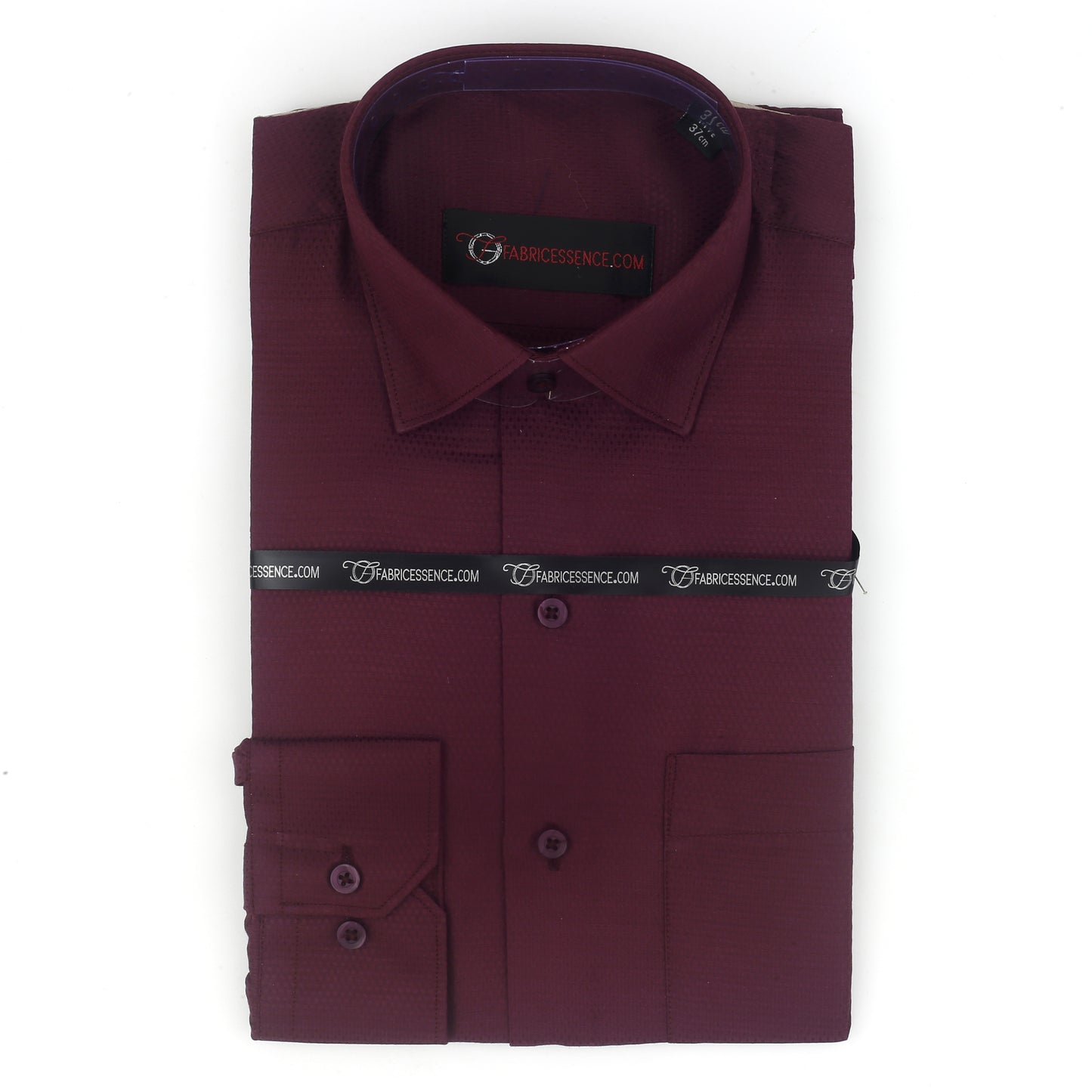 Self Design Executive Dobby Formal Shirt - Maroon  || S142401