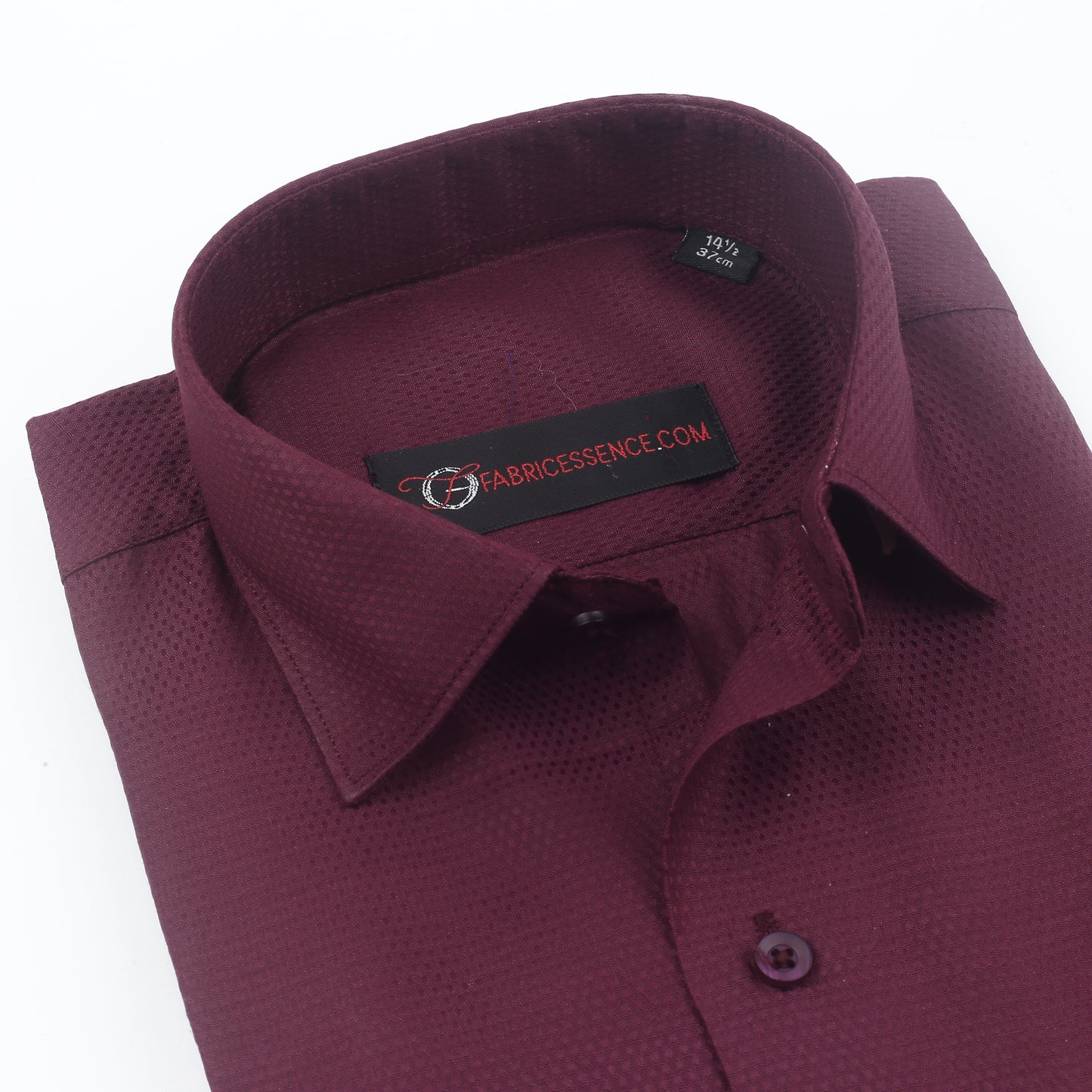 Self Design Executive Dobby Formal Shirt - Maroon  || S142401