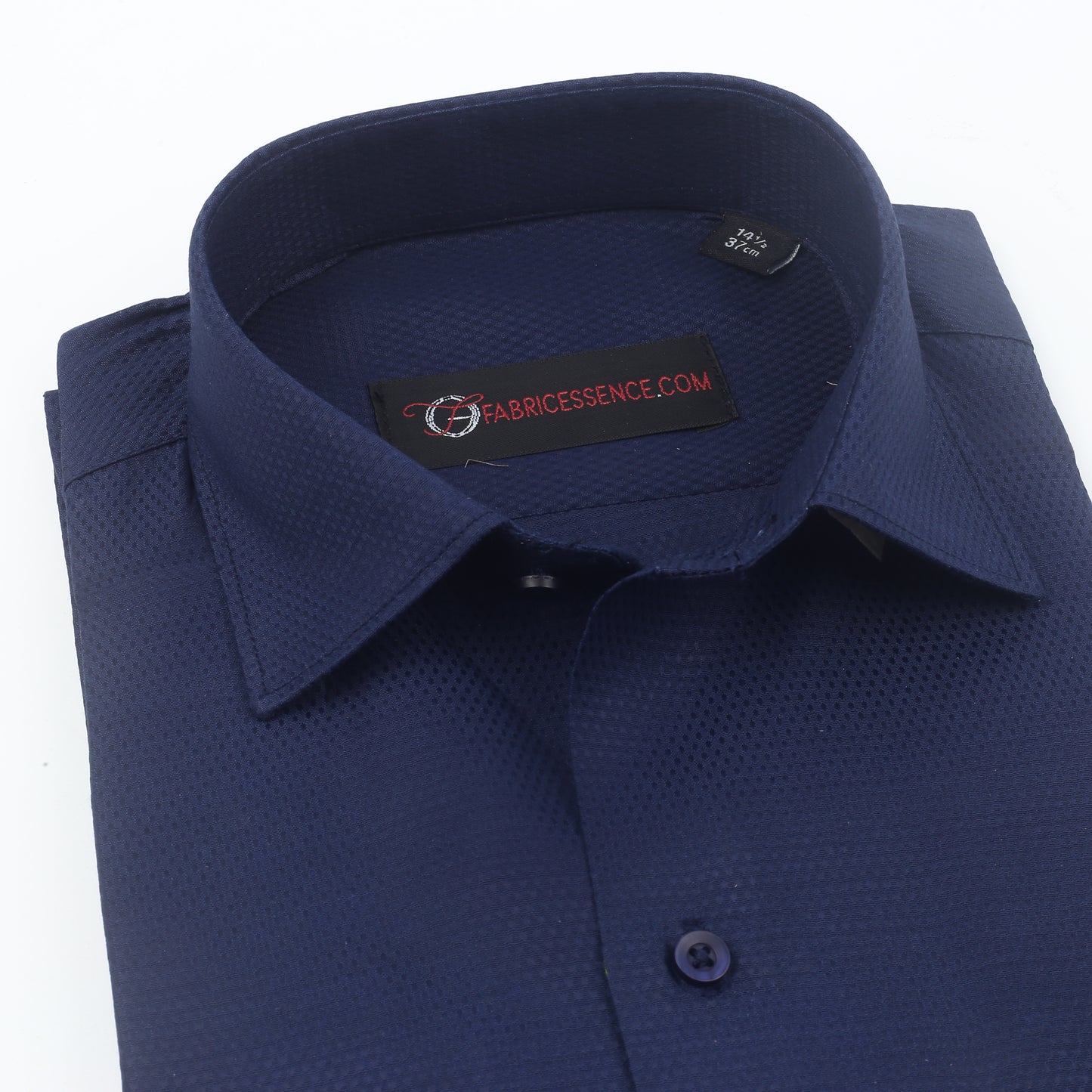 Self  Design Executive Dobby Formal Shirt - Navy Blue  || S142402