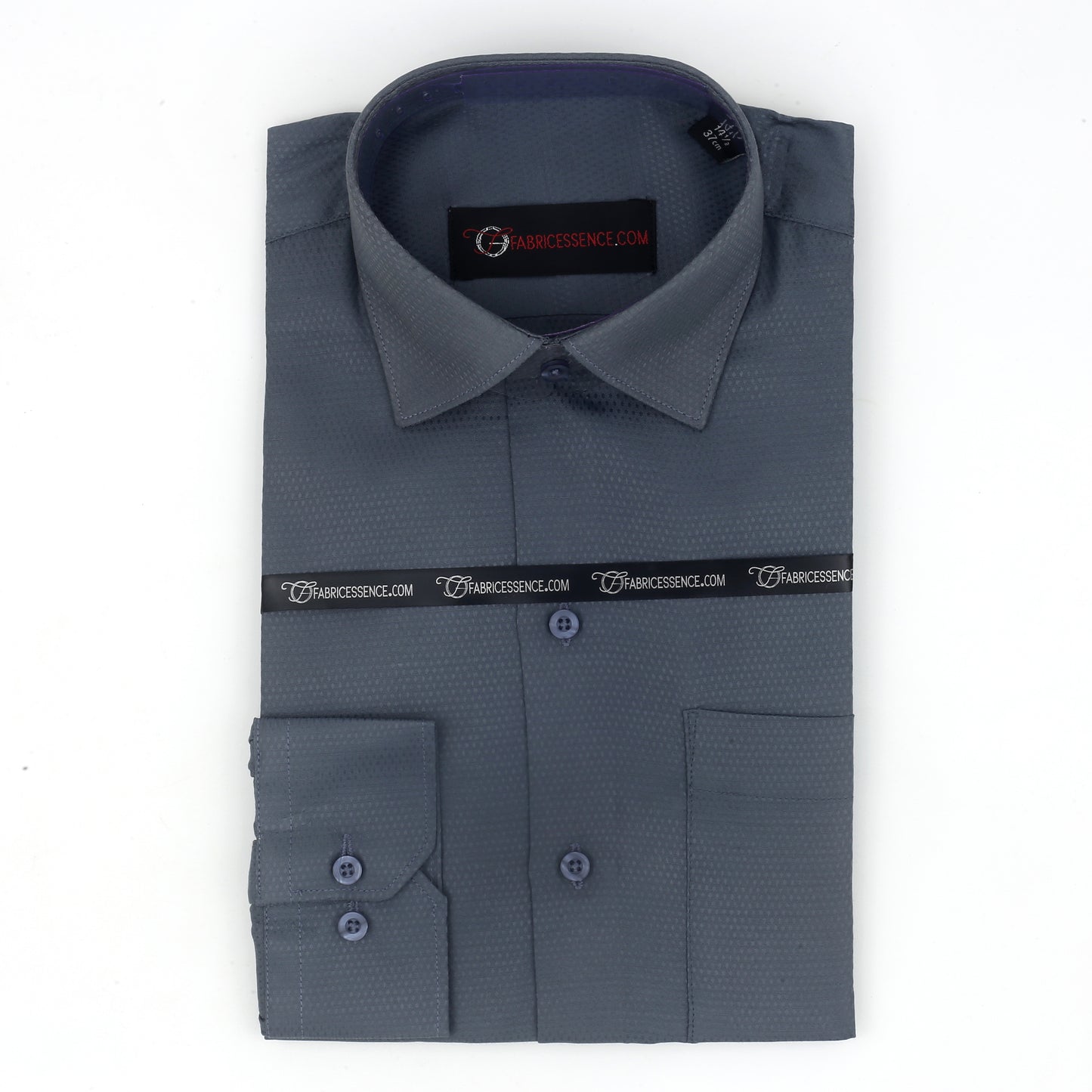 Self  Design EXecutive Formal Shirt - Dark Grey  || S142403