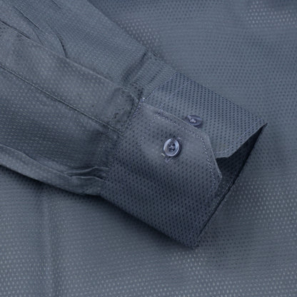 Self  Design EXecutive Formal Shirt - Dark Grey  || S142403