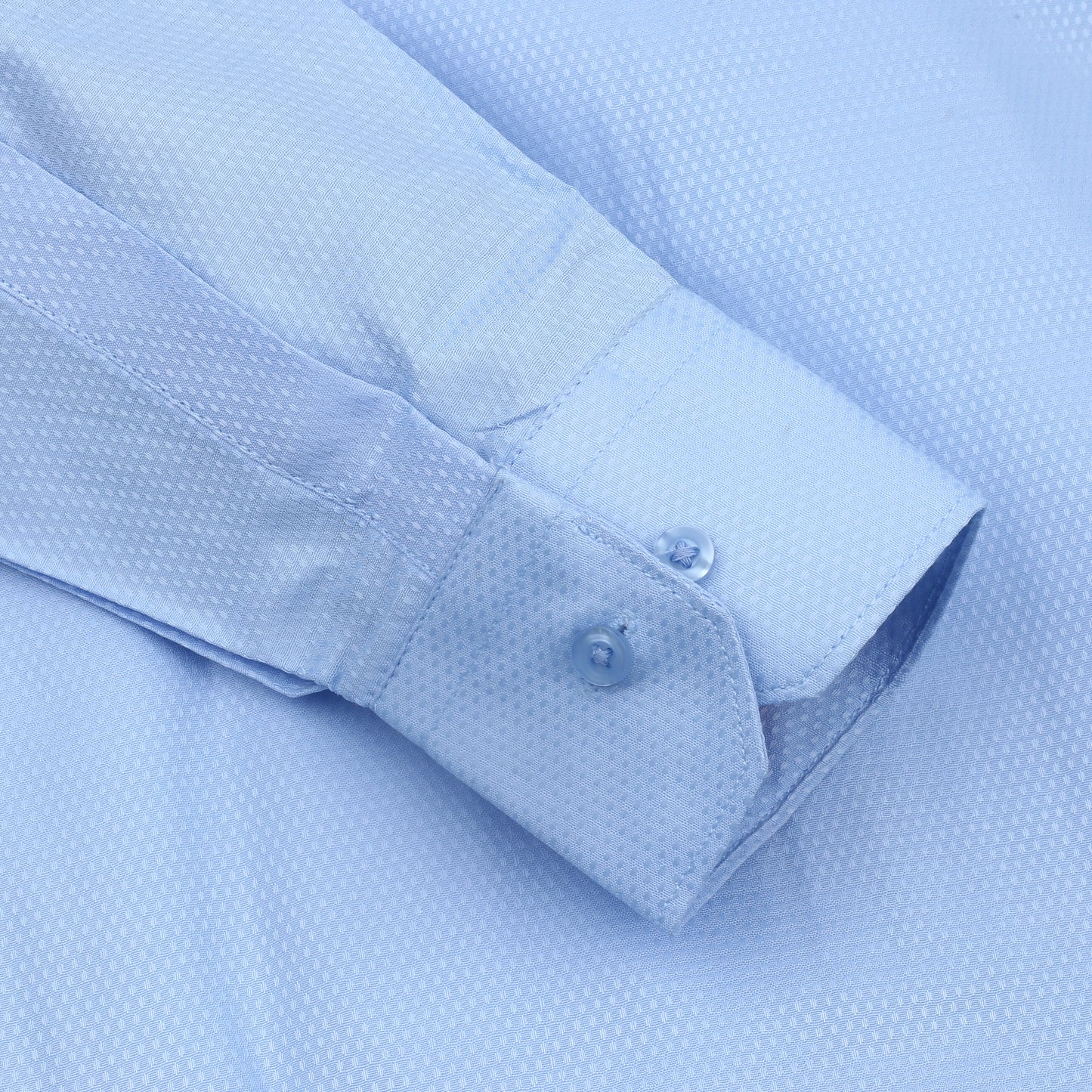 Self  Design Executive Dobby Formal Shirt - Sky Blue  || S142405