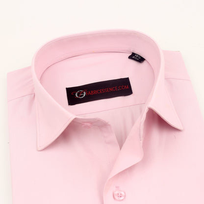 Chemise habillée unie pour homme || Rose || - FE1199BP