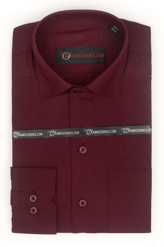 Signature Men's Plain Formal Shirt - | Maroon | FCPS0024