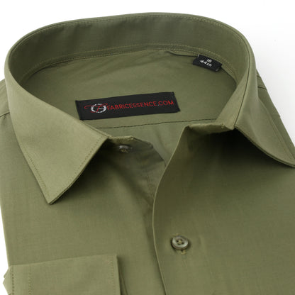 Men's || Medium Green Color ||  Plain Formal Shirt  - FE1199MG