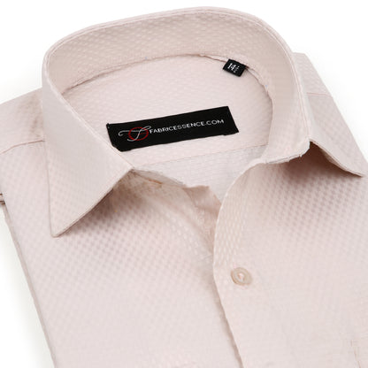 Dobby Self-Design Textured Formal Shirt  – Executive Formal-  Light Pink| 2025 B |