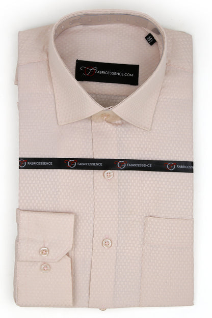 Dobby Self-Design Textured Formal Shirt  – Executive Formal-  Light Pink| 2025 B |