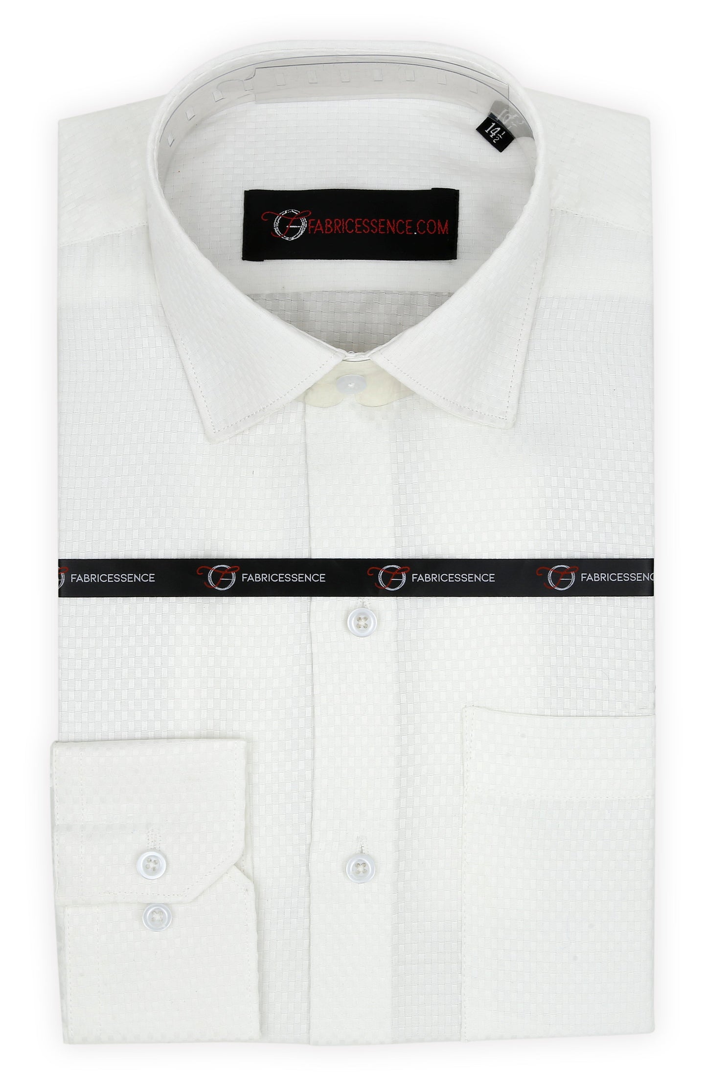 Dobby Self-Design Textured Formal Shirt  – Executive Formal-  Off White | 2025 C|