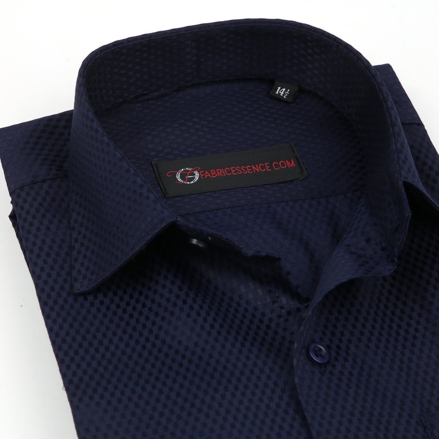 Dobby Self-Design Textured Formal Shirt  – Executive Formal-  Navy Blue | 2025 F |