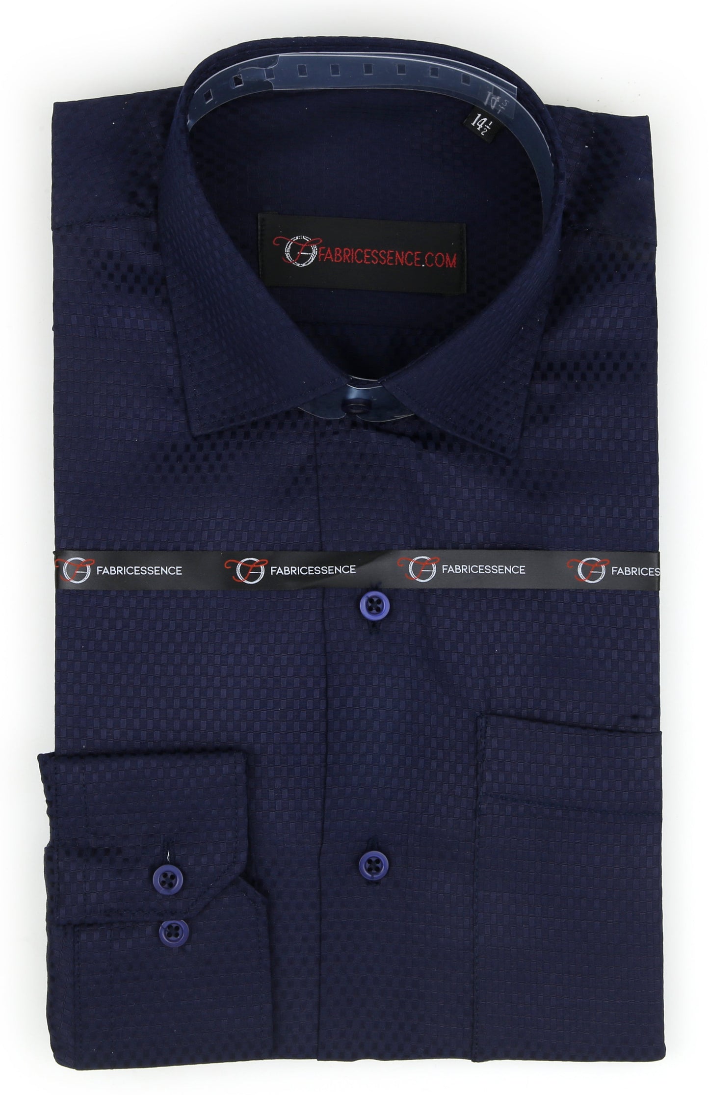 Dobby Self-Design Textured Formal Shirt  – Executive Formal-  Navy Blue | 2025 F |