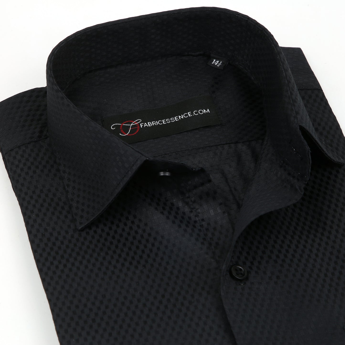 Dobby Self-Design Textured Formal Shirt  – Executive Formal-  Black | 2025 G |