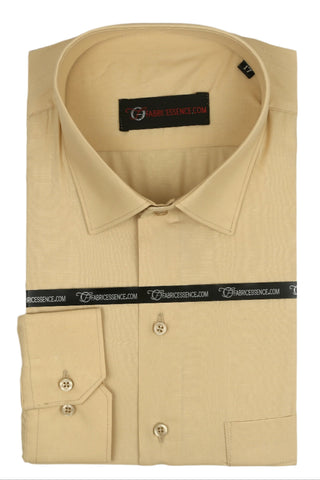 Men's Plain Formal Shirt - | Fawn Color |  FE1199LC |