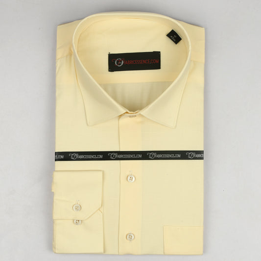 Men's || Cream || Plain Formal Shirt - FE1199CC