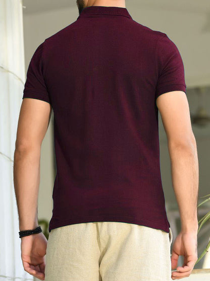 Polo T-Shirt Basic Half Sleeves Cotton - POLO-023 | Soft & Comfortable | Casual Elegance | Ideal for Summer