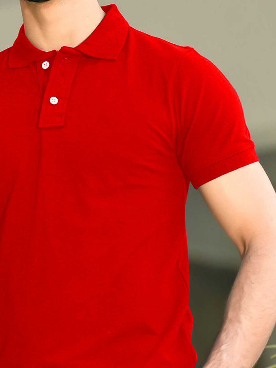 Polo T-Shirt Basic Half Sleeves Cotton - POLO-021 | Red | Soft & Comfortable | Casual Elegance | Ideal for Summer