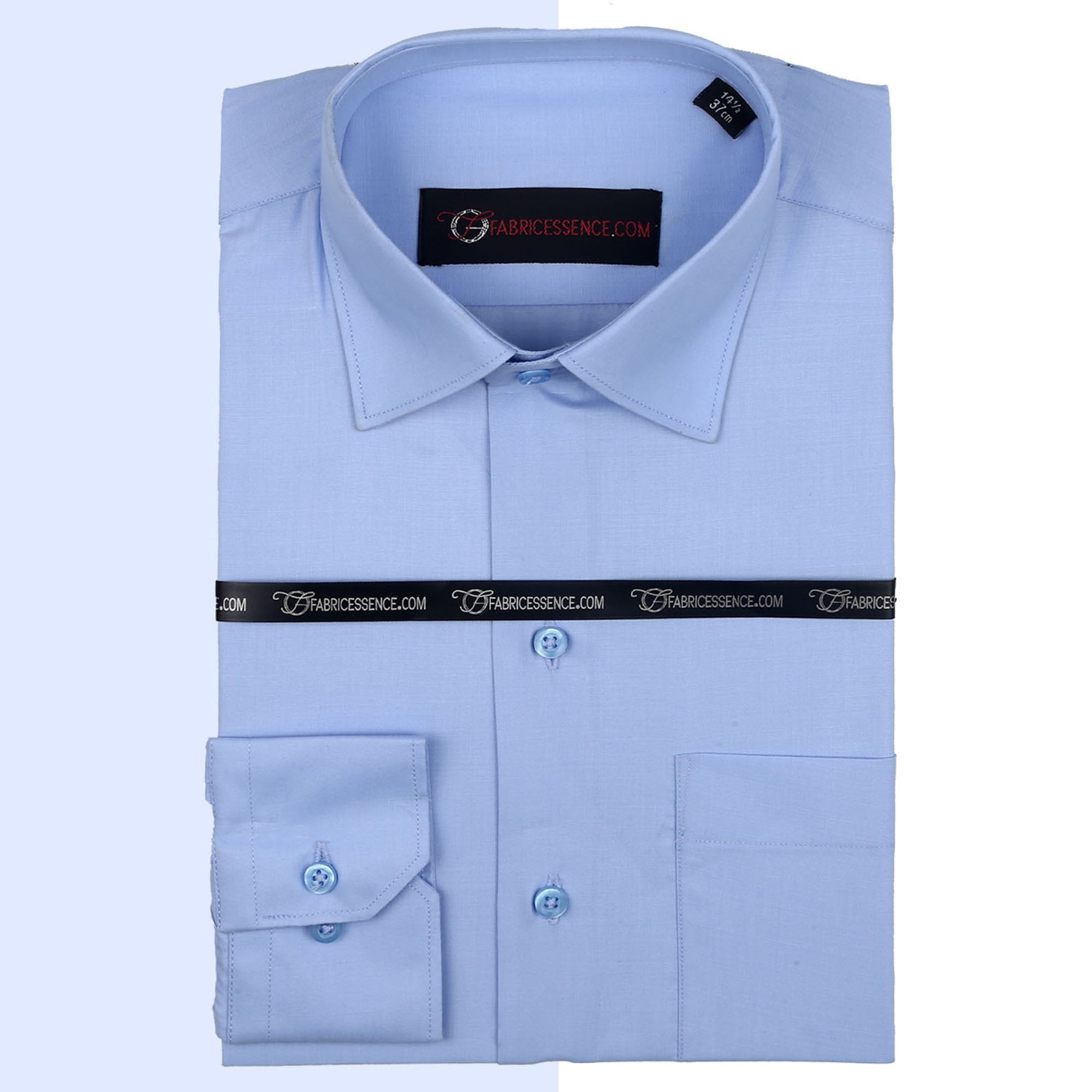 Premium Sky Blue Men's Formal Shirt - Regular Fit | Full Sleeves Cotto ...