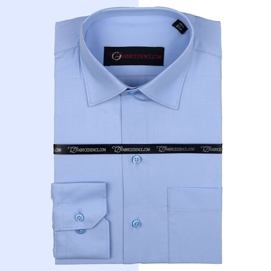 Plain Men's || Sky Blue  || Formal Shirt - FE1199CC