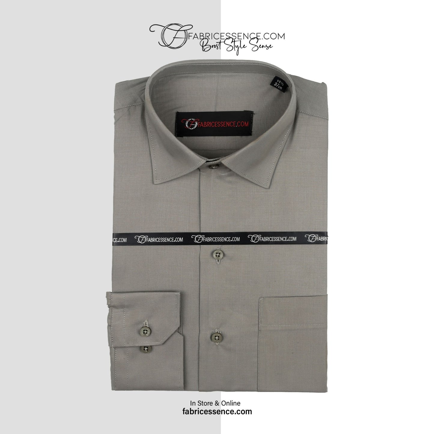 Plain Men's || Charcoal Color || Formal Shirt - FE1199CC