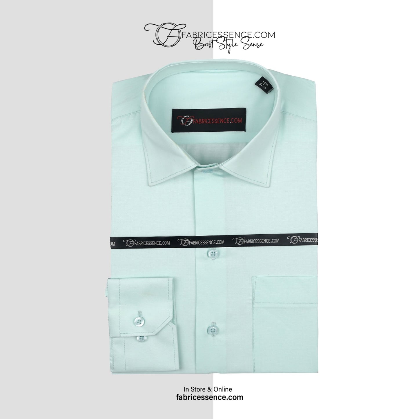 Plain Men's || Light Green || Formal Shirt - FE1199CC