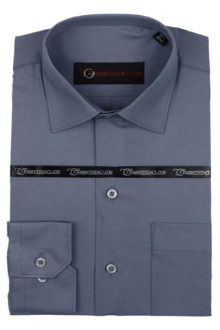 Men's Plain Formal Shirt - | Grey | FE1199CC