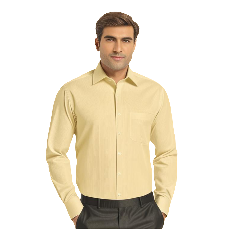 Men's Plain Formal Shirt - | Fawn Color |  FE1199LC |