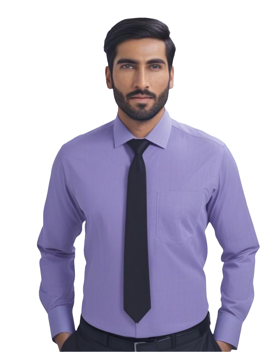 Men's Plain Formal Shirt - | Purple Color | FE1199PC