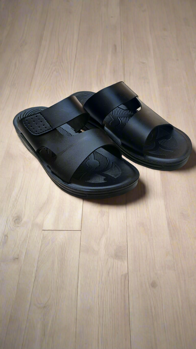 Slippers Men Elegant Black Comfort  –  EB 01