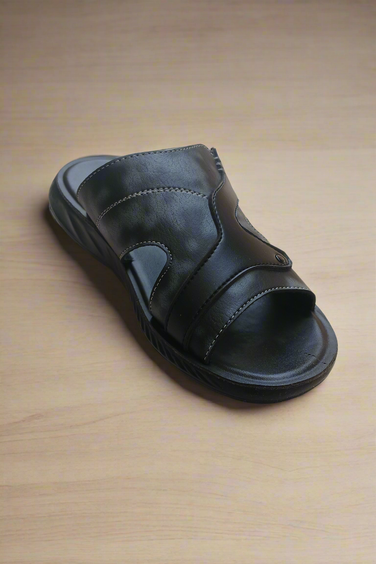 Men Slippers Two-Tone Comfort - Black - TT001