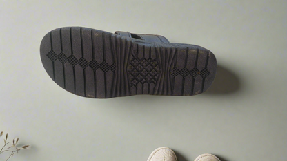 Soft Sole Stylish Slippers  - Black - SS 003