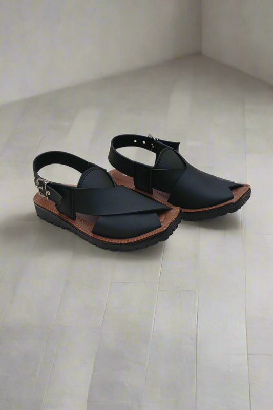 Peshawari Chappal Men - Black - PM01