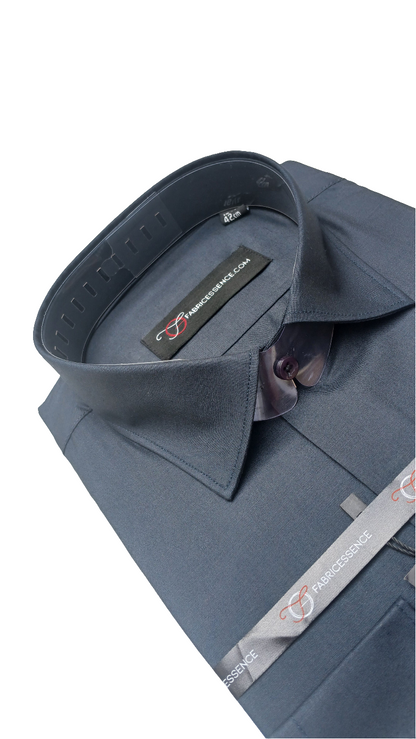 Men's Plain Formal Shirt - | Dark Grey | FE1199DG