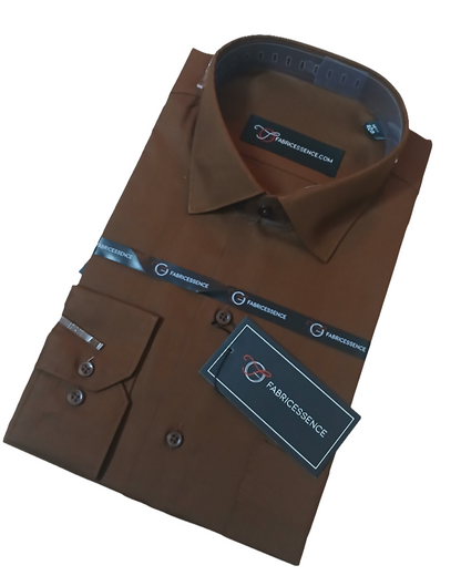 Men's Plain Formal Shirt - Rust || - FE1209SG