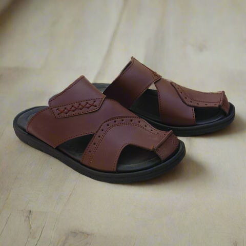 Unique Style Soft Sole  Slippers  - Brown - BC01